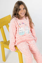 Load image into Gallery viewer, Girls&#39; Squishmellow Fleece Pyjamas (Sizes 3-12 yrs)- SALMON
