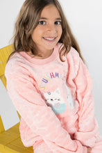 Load image into Gallery viewer, Girls&#39; Squishmellow Fleece Pyjamas (Sizes 3-12 yrs)- SALMON
