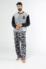 Load image into Gallery viewer, Mens&#39; Grey Star Camouflage Fleece Pyjamas (Sizes S-XXL)
