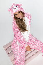 Load image into Gallery viewer, Girls&#39; Cat Fleece Onesie (Size: 6-12 yrs)
