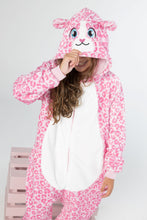 Load image into Gallery viewer, Girls&#39; Cat Fleece Onesie (Size: 6-12 yrs)
