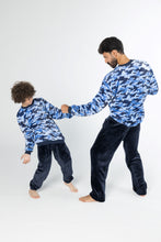 Load image into Gallery viewer, Men&#39;s Blue Camouflage Pyjamas (Sizes S-XXL)
