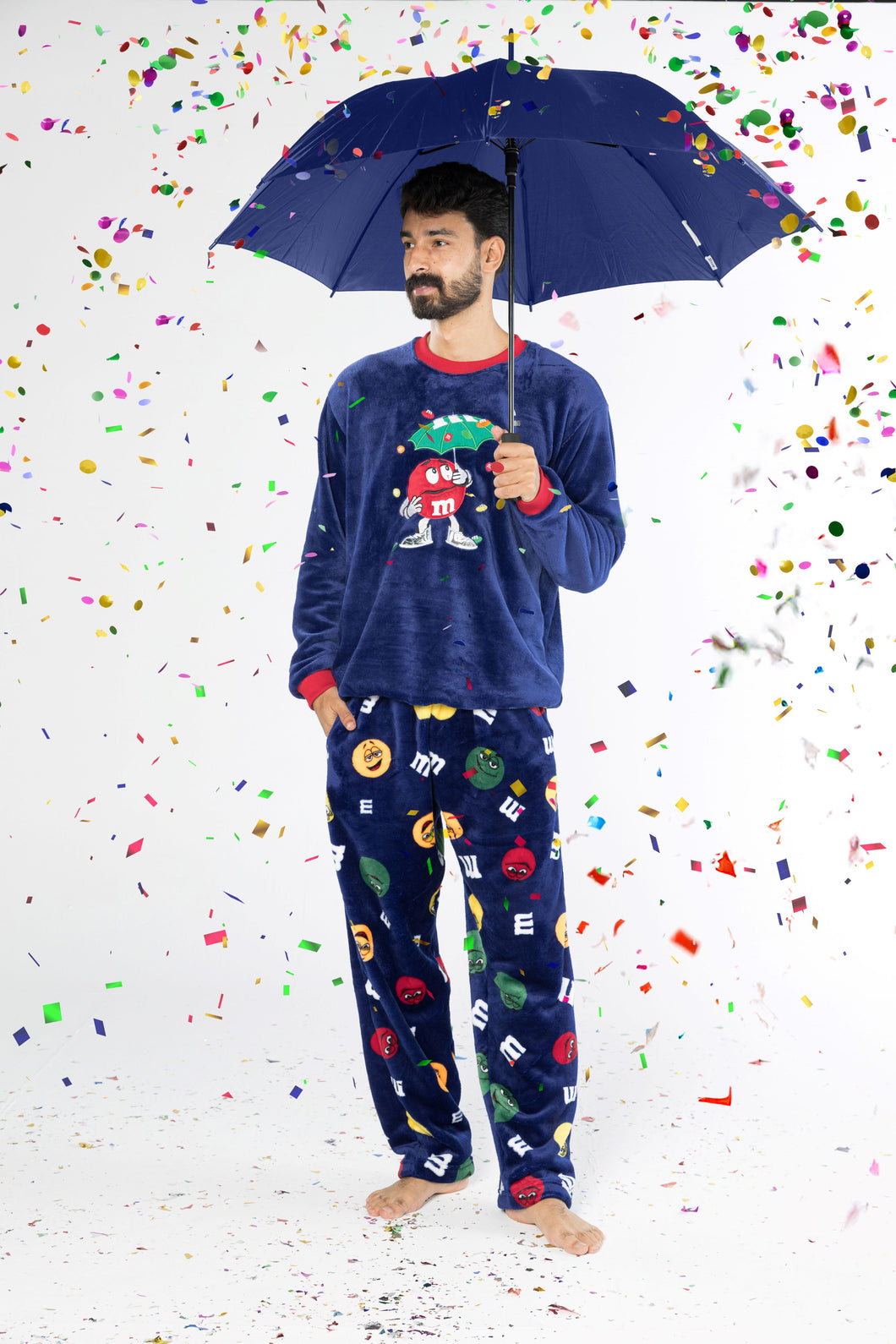 Men's M&Ms Fleece Pyjamas (Size S-XXL)