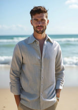 Load image into Gallery viewer, Men&#39;s Cotton Linen Shirt - Khaki
