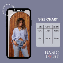 Load image into Gallery viewer, Women&#39;s Striped Linen Shirt - Blue &amp; White
