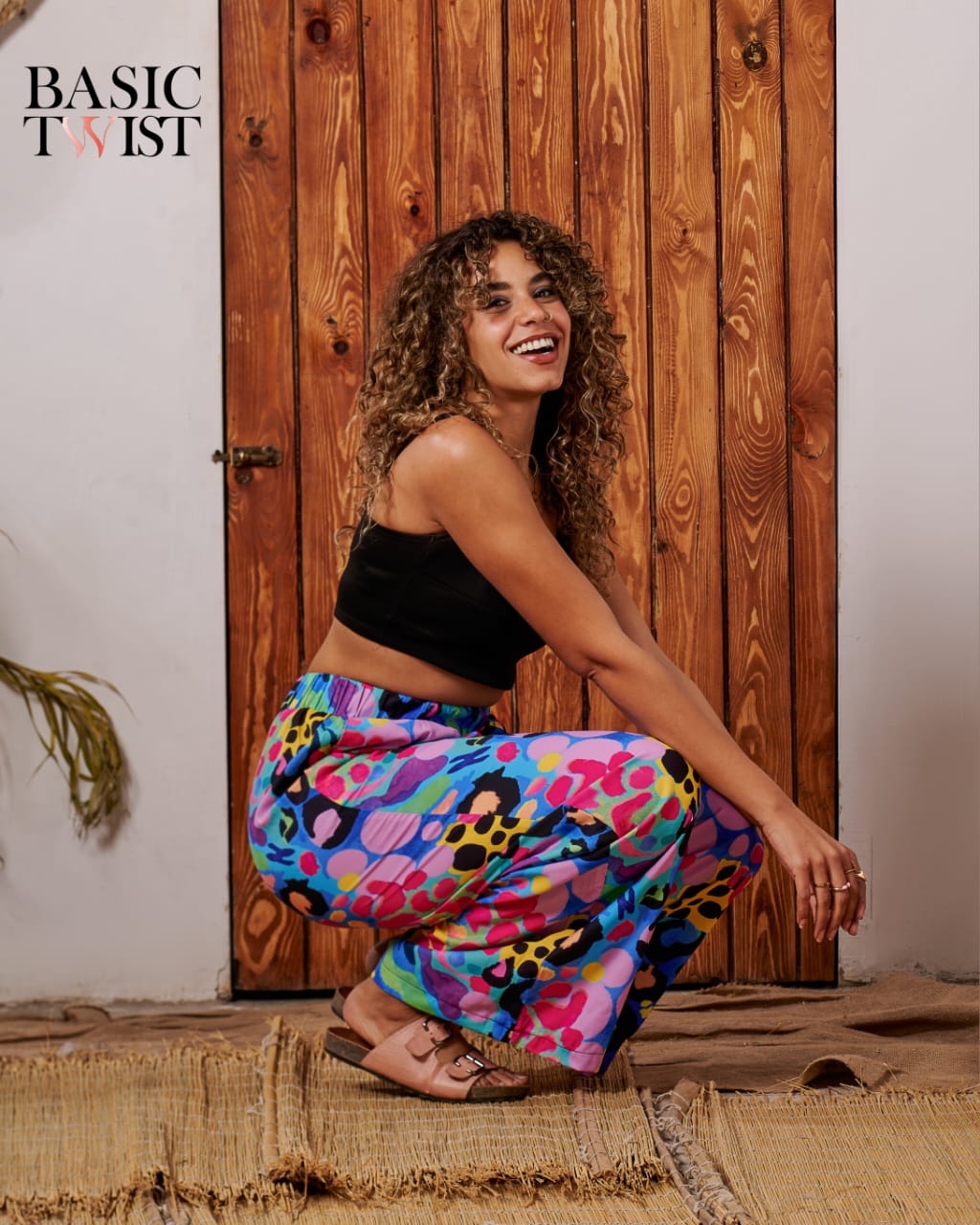 Women's Patterened Trousers - Blue