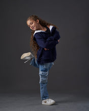 Load image into Gallery viewer, Jacket- Navy with WHITE Fur Lining (Sizes 8-12 yrs)
