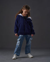 Load image into Gallery viewer, Jacket- Navy with WHITE Fur Lining (Sizes 8-12 yrs)
