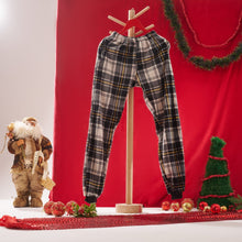 Load image into Gallery viewer, Women&#39;s Black &amp; White Checked Christmas Trousers (Size S-XL)
