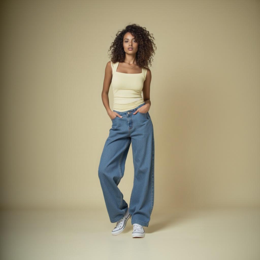 Basic Top- Square Top-Yellow (Size:10.12.14.S.M.L)