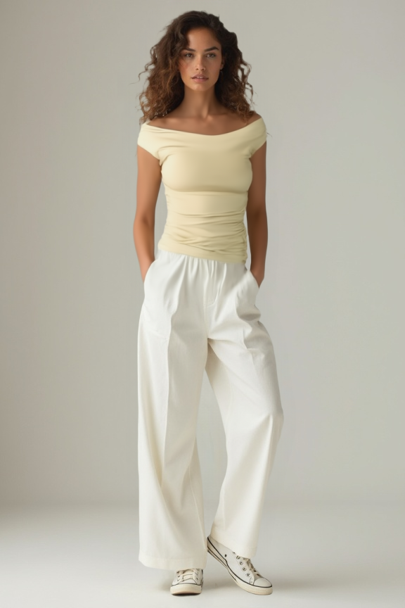Basic Top-Off Shoulder- Yellow Size (10.12.14.S.M.L)