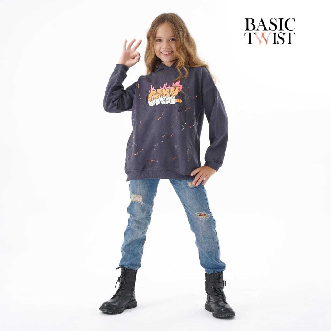 Girls' Graffiti OKAY Hoodie (Sizes 7-12 yrs) OFFER!!!!