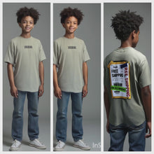 Load and play video in Gallery viewer, Kid&#39;s Oversized TShirts- KHAKI-SHIPPING
