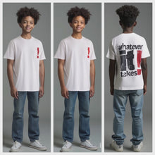 Load and play video in Gallery viewer, Kid&#39;s Oversized TShirts - White-Whatever It Takes

