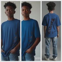 Load and play video in Gallery viewer, Kid&#39;s Oversized T-Shirts - Petrol Blue-Closer
